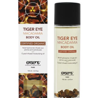 EXSENS of Paris Organic Body Oil w/Stones - Tiger Eye Macadamia 100 ml