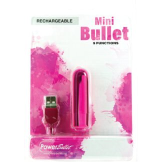 Mini Bullet Rechargeable Bullet - 9 Functions Pink