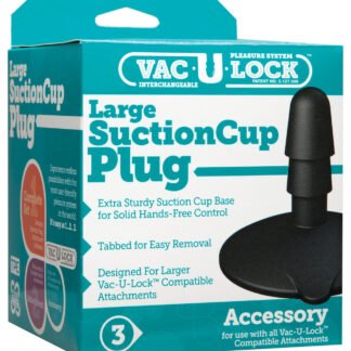 Vac-U-Lock Large Suction Cup Plug - Black