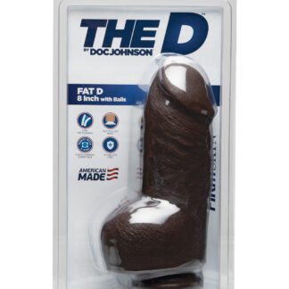 The D 8" Fat D w/Balls - Chocolate