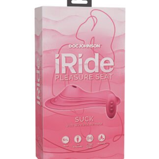 iRide Pleasure Seat Suck Stimulator Rechargeable w/Wireless Remote - Dusty Pink