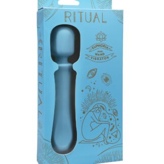 RITUAL Euphoria Rechargeable Silicone Wand Vibe - Blue