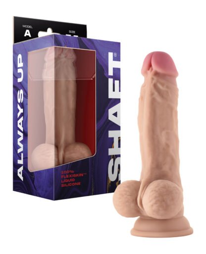 Shaft Model A Flexskin Liquid Silicone 7.5" Dong w/Balls - Pine