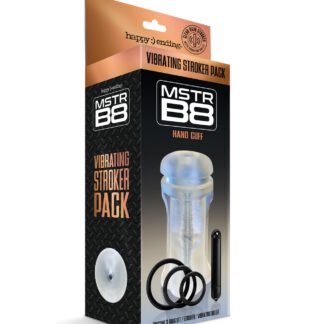 MSTR B8 Hand Cuff Vibrating Stroker Pack - Kit of 5 Clear