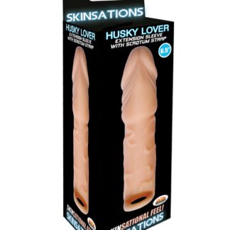 Skinsations Husky Lover 6.5" Extension Sleeve w/Scrotum Strap