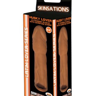 Skinsations Latin Lover 6.5" Husky Extension Sleeve w/Scrotum Strap
