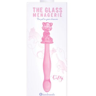 Glass Menagerie Kitty Glass Dildo - Pink