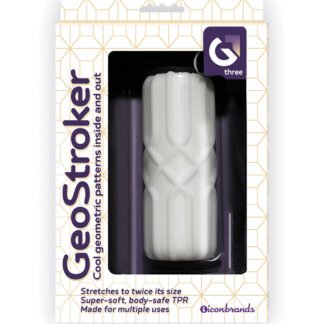 GeoStroker Three 5" Ultra-Soft TPR Stroker - White