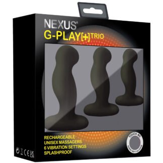 Nexus G Play Trio Rechargeable Massagers - Black