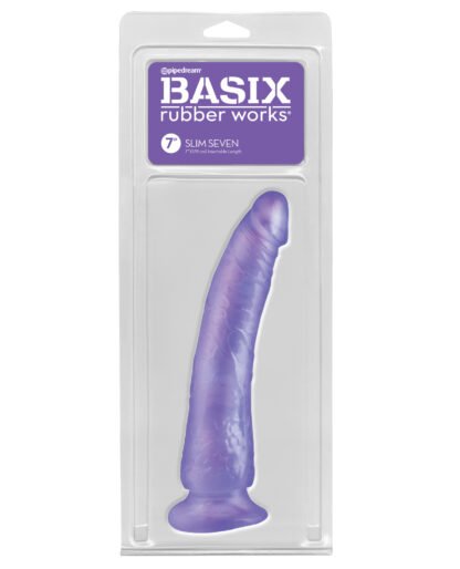 Basix Rubber Works 7" Slim Dong - Purple
