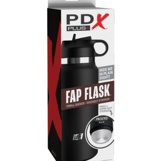 PDX Plus Fap Flask Thrill Seeker Stroker - Frosted/Black
