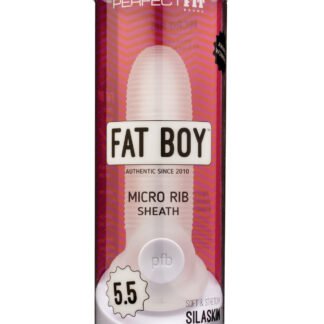 Perfect Fit Fat Boy Micro Ribbed Sheath 5.5" - Clear