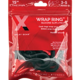 Xplay Gear Silicone 15" Slim Wrap Ring - Black Pack of 2
