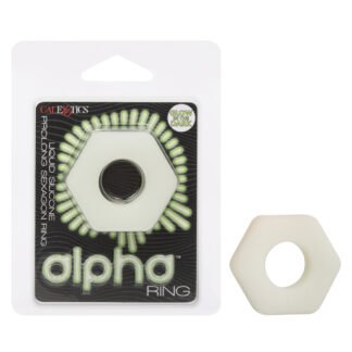 Alpha Liquid Silicone Glow in the Dark Prolong Sexagon Ring