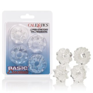 Basic Essentials Rings - Clear Set of 4