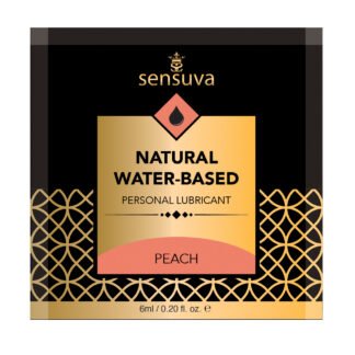 Sensuva Natural Water Based Personal Moisturizer Single Use Packet - 6 ml Peach