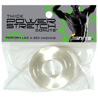 Ignite Thick Power Stretch Donut Cock Ring - Clear
