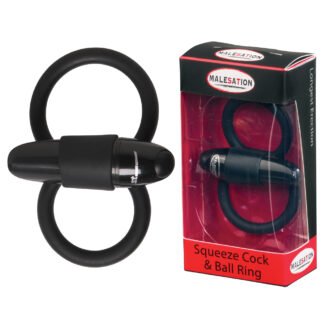 MALESATION Squeeze Cock & Ball Ring - Black