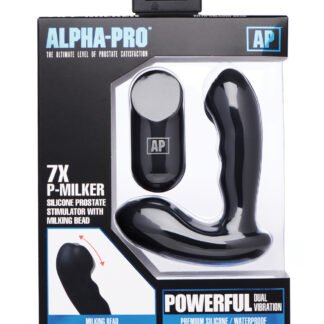 Alpha Pro 7x P-Milker Prostate Stimulator w/Milking Bead - Black