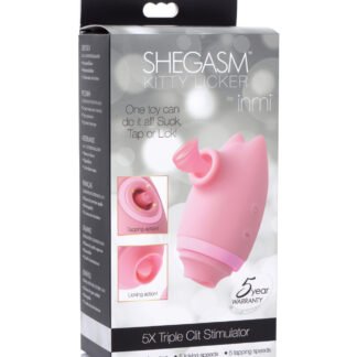 Inmi Shegasm Kitty Licker 5X Triple Clit Stimulator - Pink