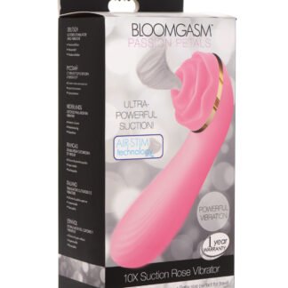 Inmi Bloomgasm Passion Petals Rose 10X Suction & Vibrator - Pink