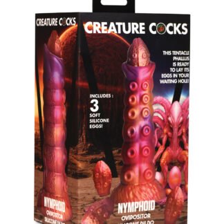 Creature Cocks Nymphoid Ovipositor Silicone Dildo w/Eggs - Multi Color