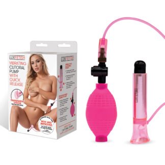 Lux Fetish Vibrating Clitoral Pump w/Quick Release - Pink