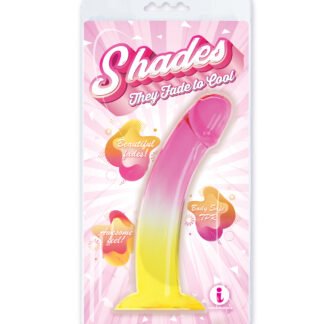 Shades Jelly TPR Gradient Dong Large - Pink/Yellow