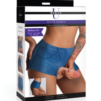 Strap U Booty Shorts 6" Silicone Dildo Strap-On Harness - Medium