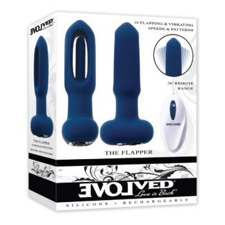 Evolved The Flapper Remote Controlled Clit Tickler & Vibrator - Blue