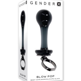 Gender X Blow Pop Glass Anal Plug - Black