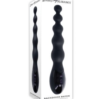 Zero Tolerance Backdoor Baton Beaded Anal Vibrator - Black